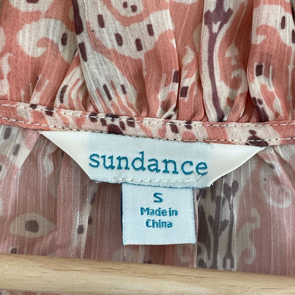 Sundance Womens Small‎ Madeleine Sweet Peasant Boho Blouse Long Sleeve Sheer Top - Picture 5 of 13